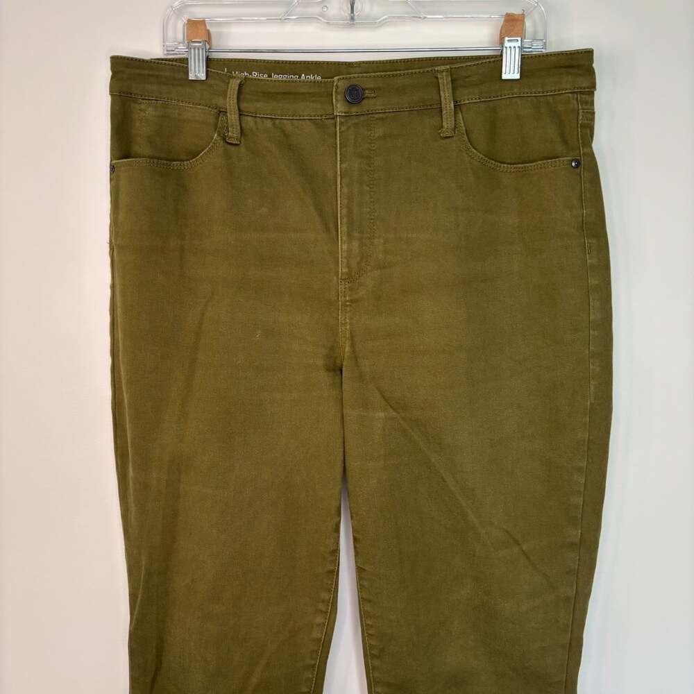 Talbots flawless high rise jegging ankle womens 12 green stretch